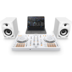Pioneer DJ DDJ-FLX4 2-deck rekordbox and Serato DJ Controller - White, Limited Edition